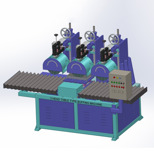 3 Head Table Type Buffing Machine
